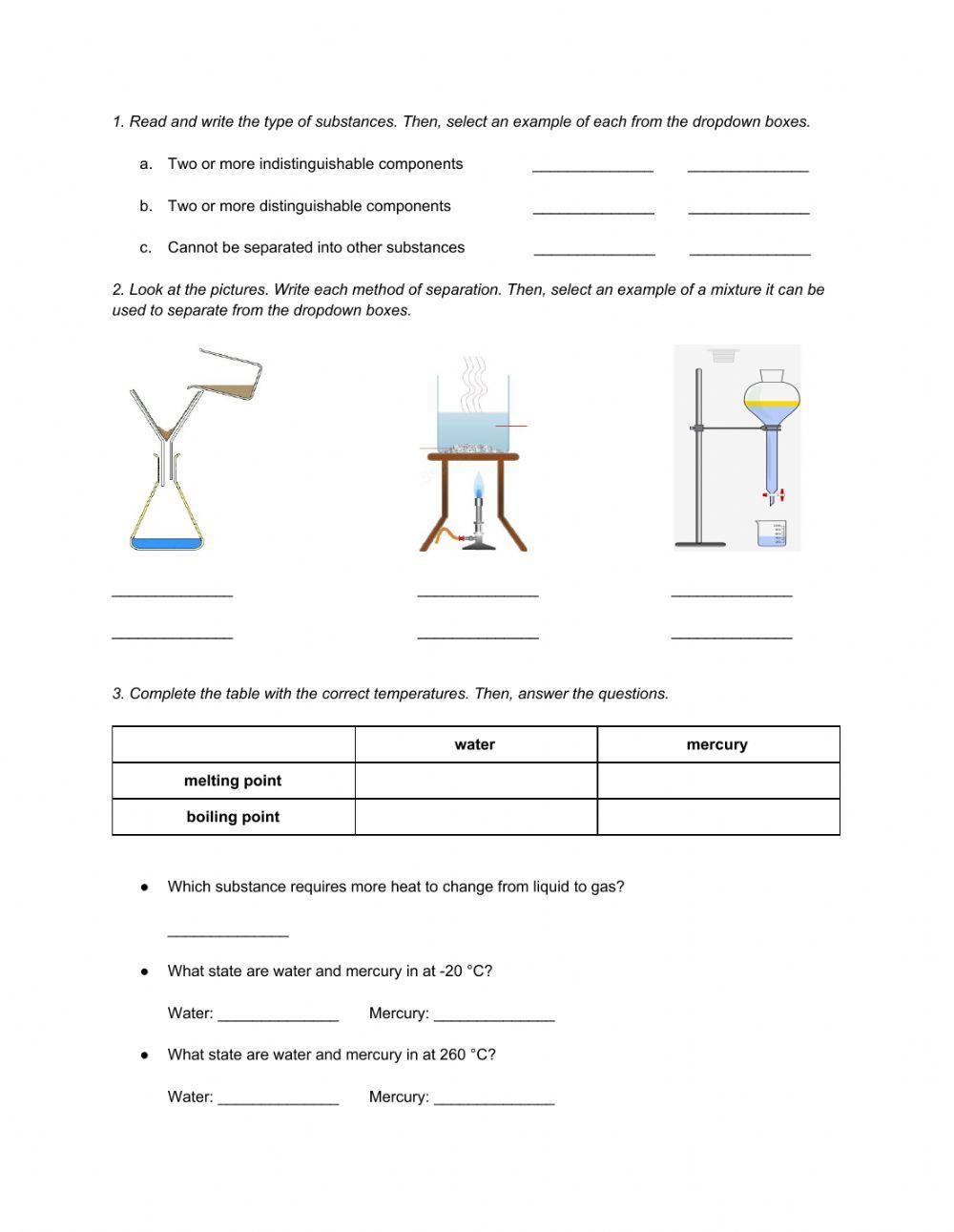 Natural Science 6th Grade ESL - Unit 7 Matter and Energy