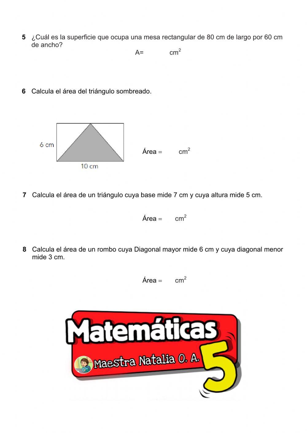Repaso UD 12 Áreas y perímetros