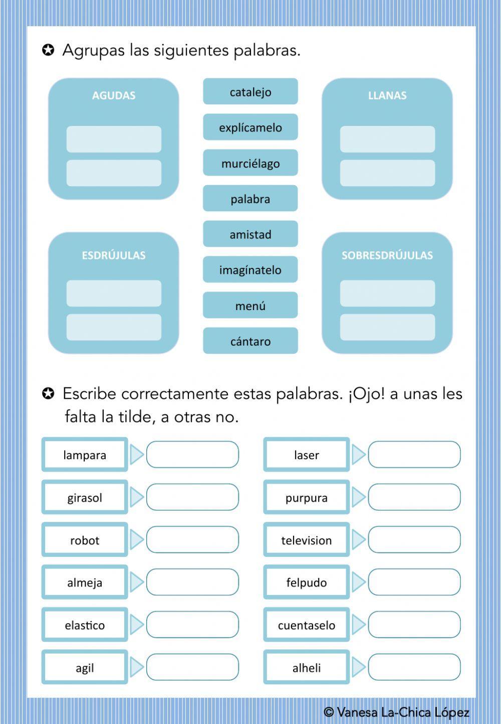 Reglas generales de acentuación