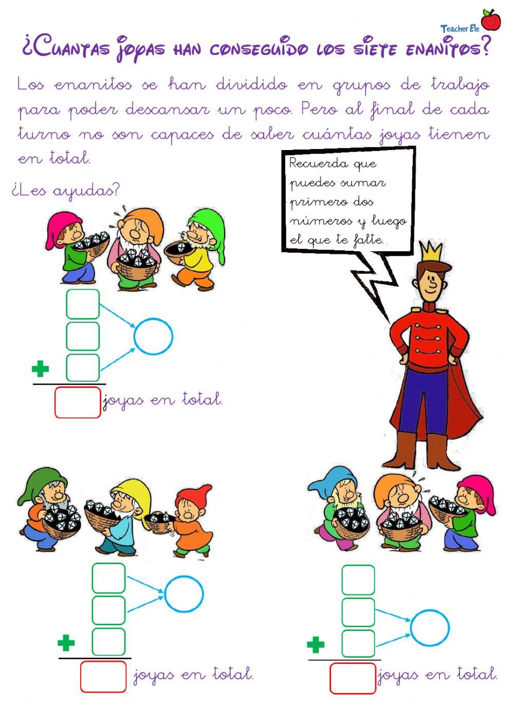 ¿Cuántas joyas tienen los enanitos?