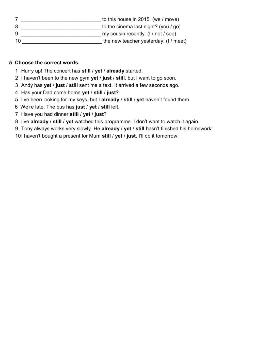 Unit 2 - Vocablary and grammar