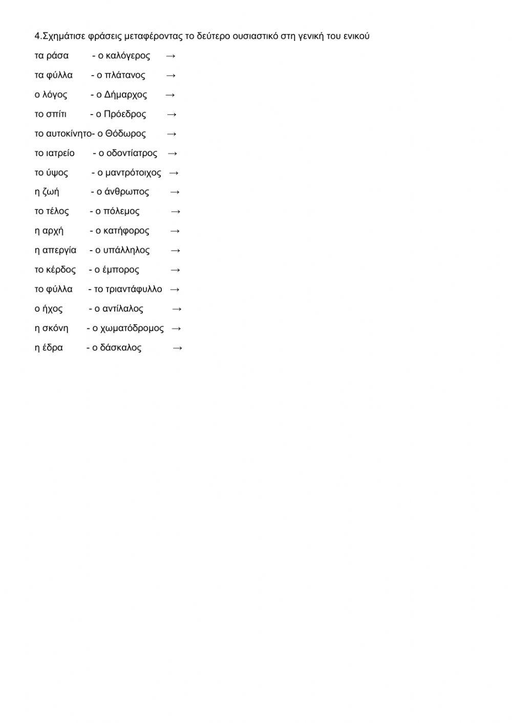 γενική πτώση