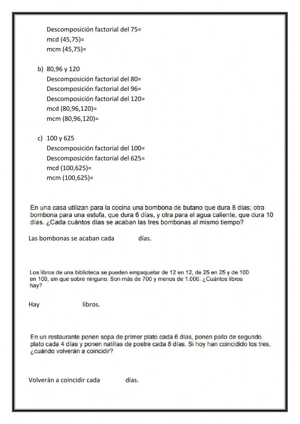 AMP-Divisibilidad. Pendientes 1ºESO