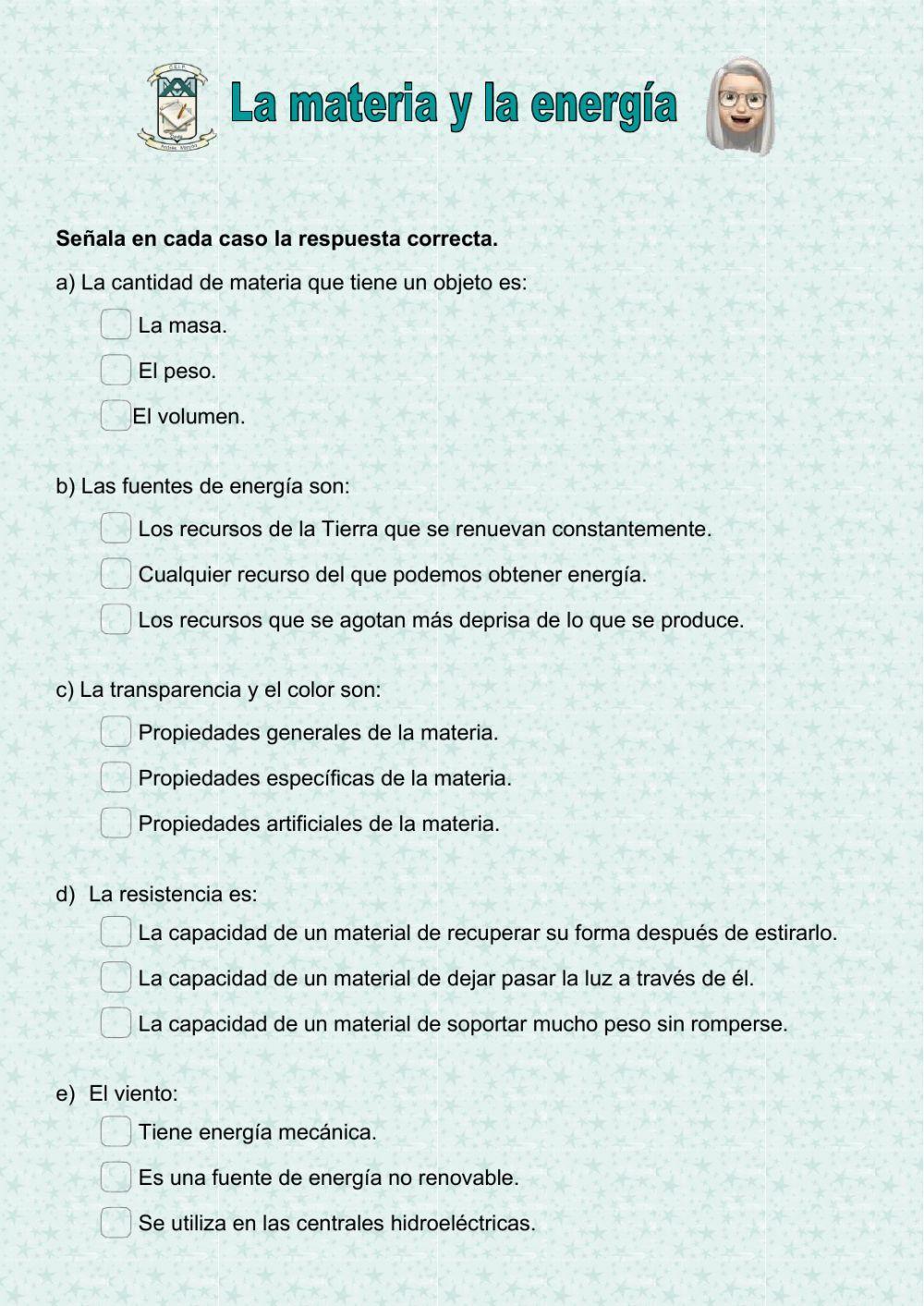 La materia y la energía