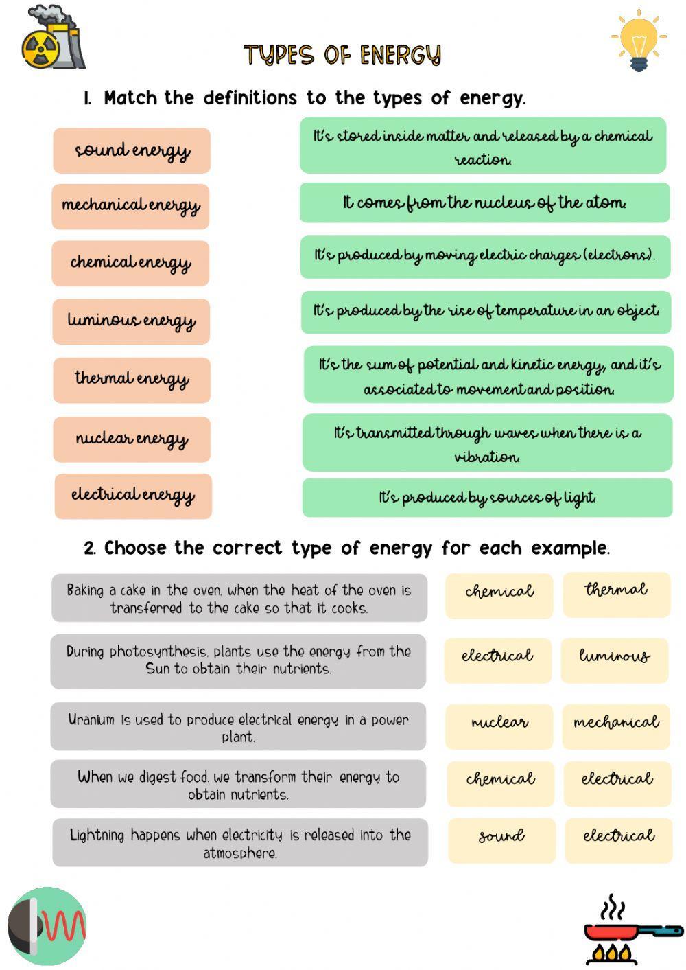 Types of Energy online worksheet | Live Worksheets types-of-energy-online-worksheet-live-worksheets