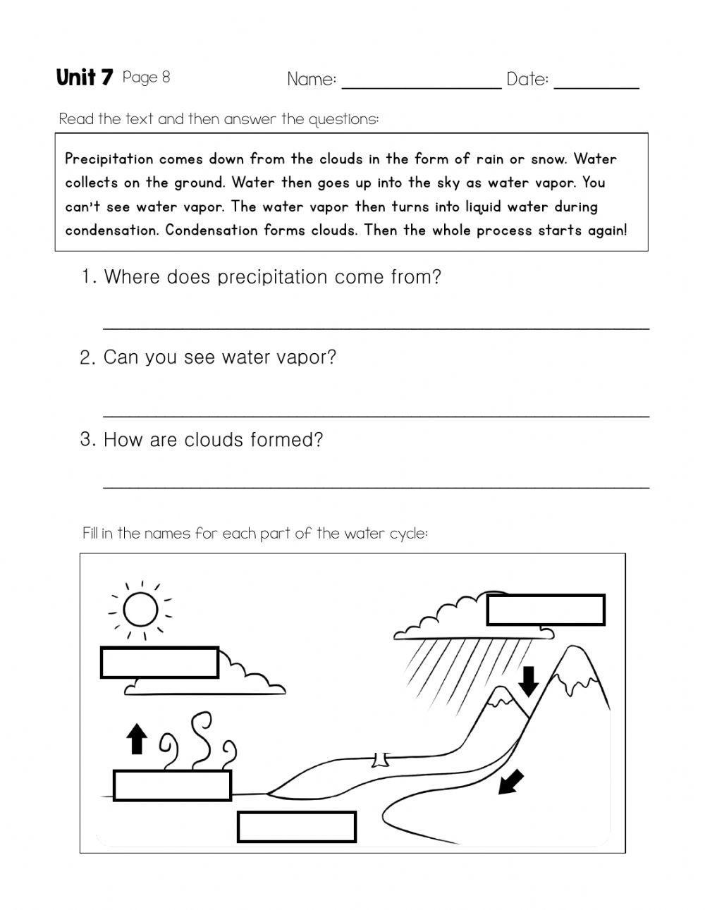 SCI-Wednesday (water cycle day 3)