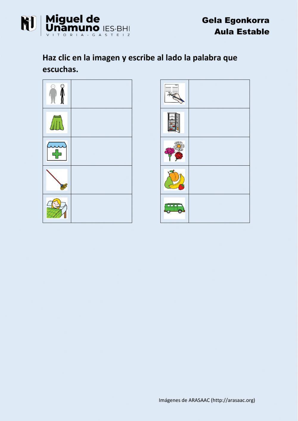 FR-FL-F-R-F-L: arrastra las sílabas y escribe las palabras