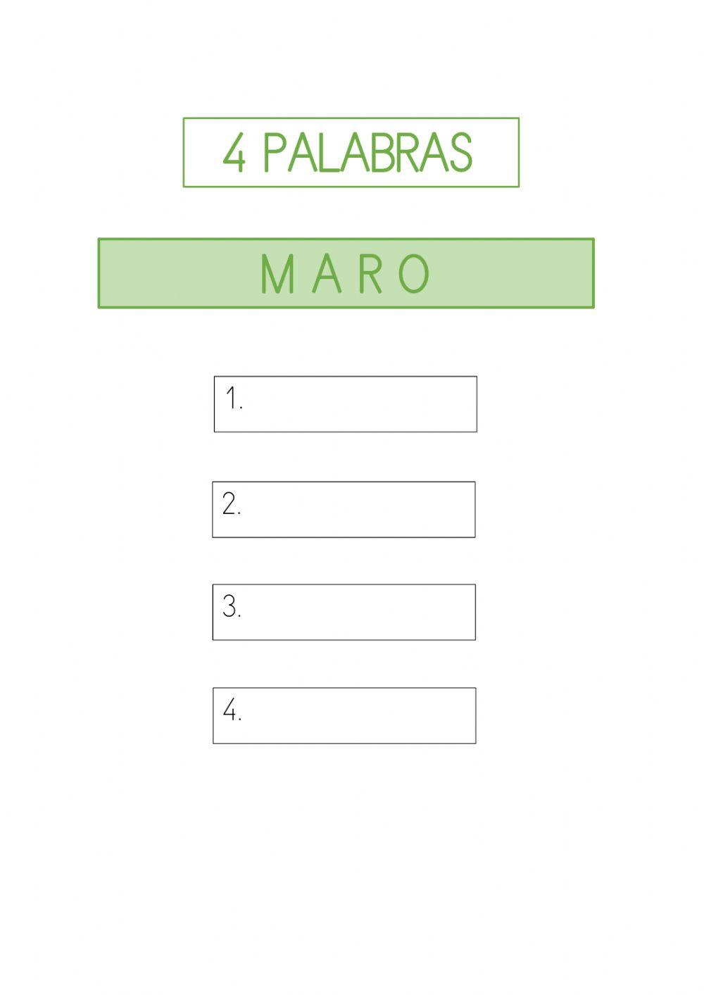 Formas palabras Formas palabras