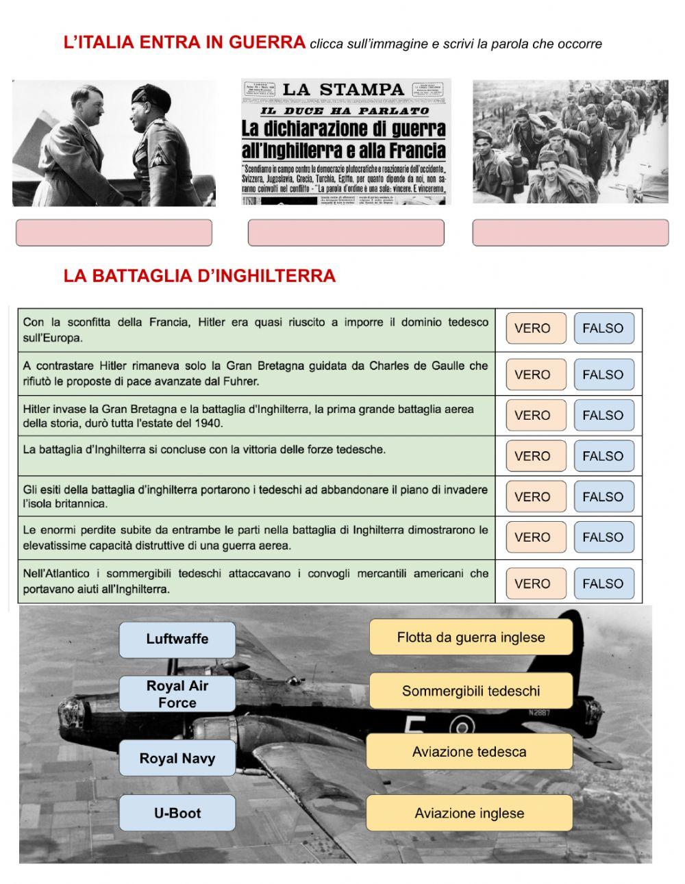 La 2° guerra mondiale - il primo anno