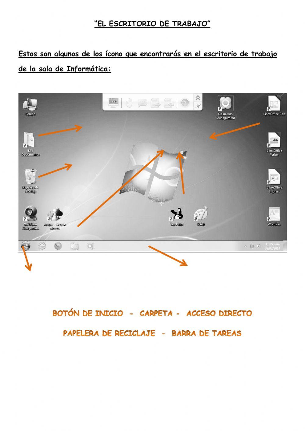 El escritorio de trabajo