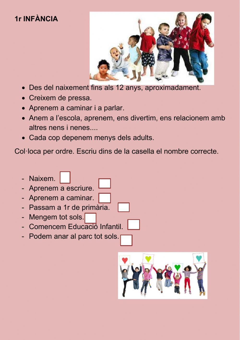 Les etapes de la vida. Infància