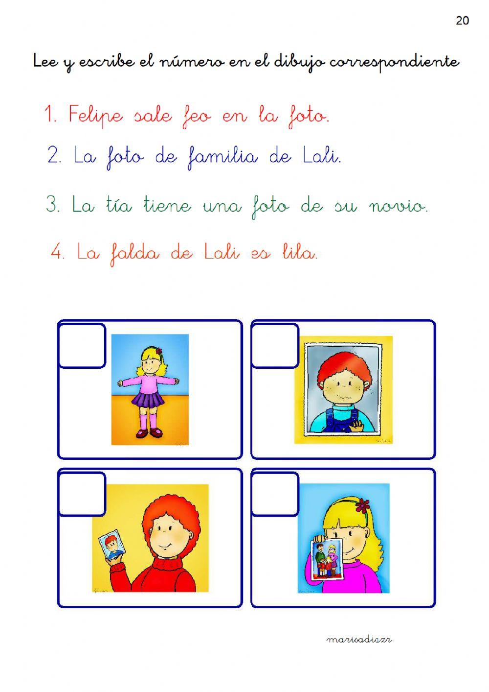 Lee y escribe el número