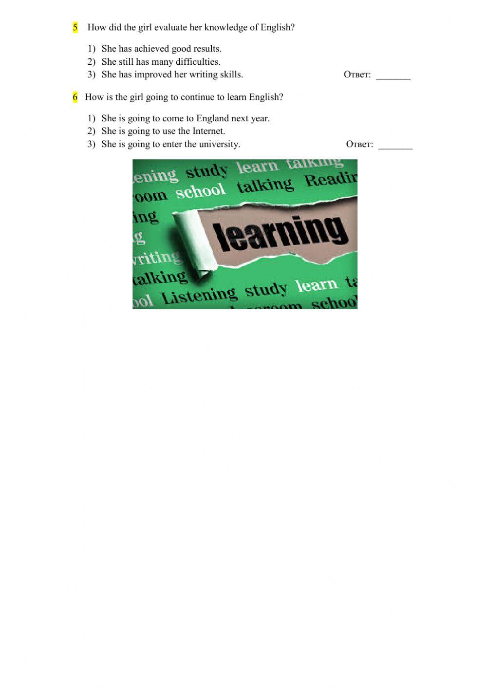 Final Test Grade 9 - Listening