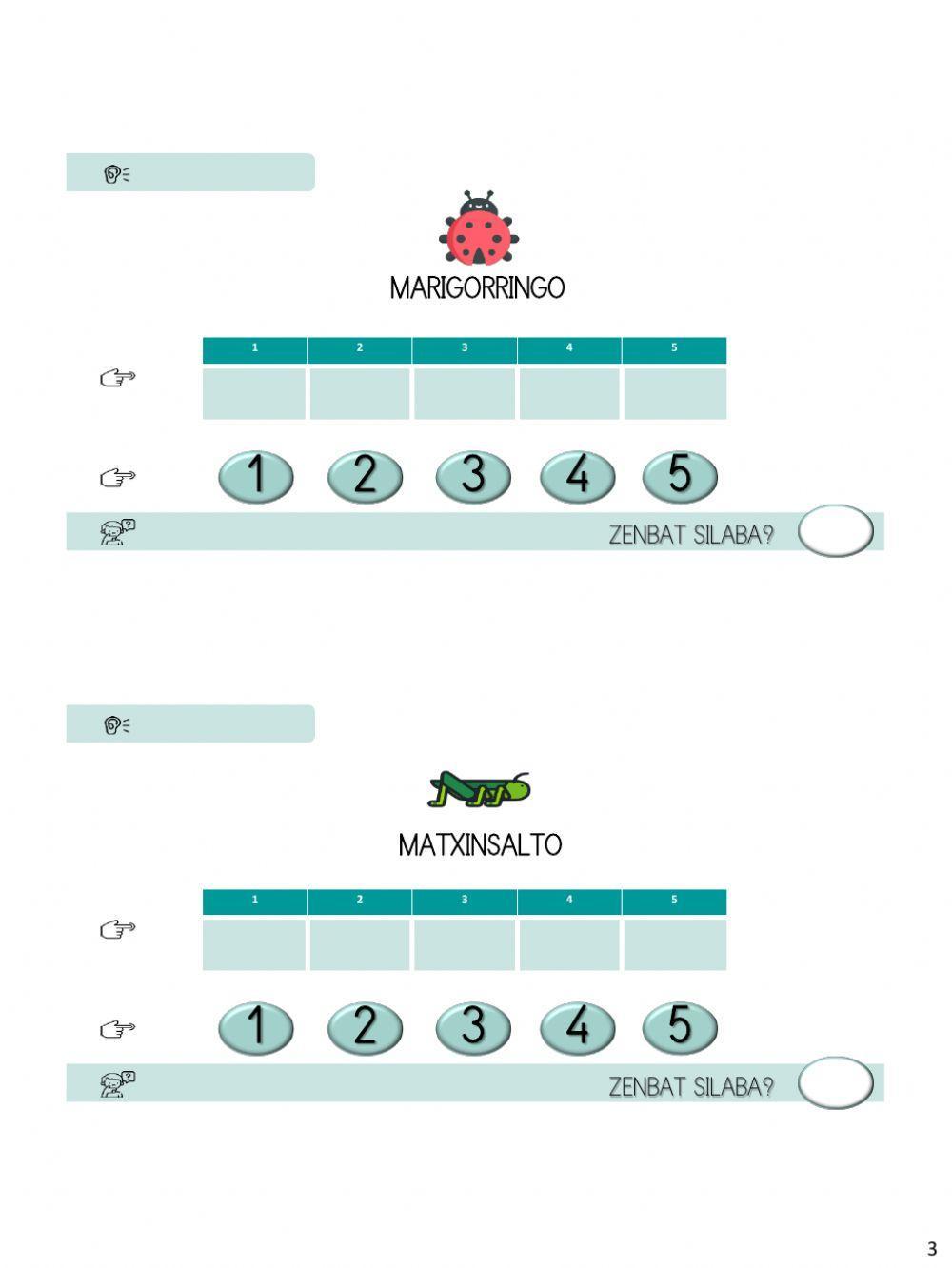 SILABAK ZENBATU (Zomorroen hiztegia, audio eta bideoarekin)