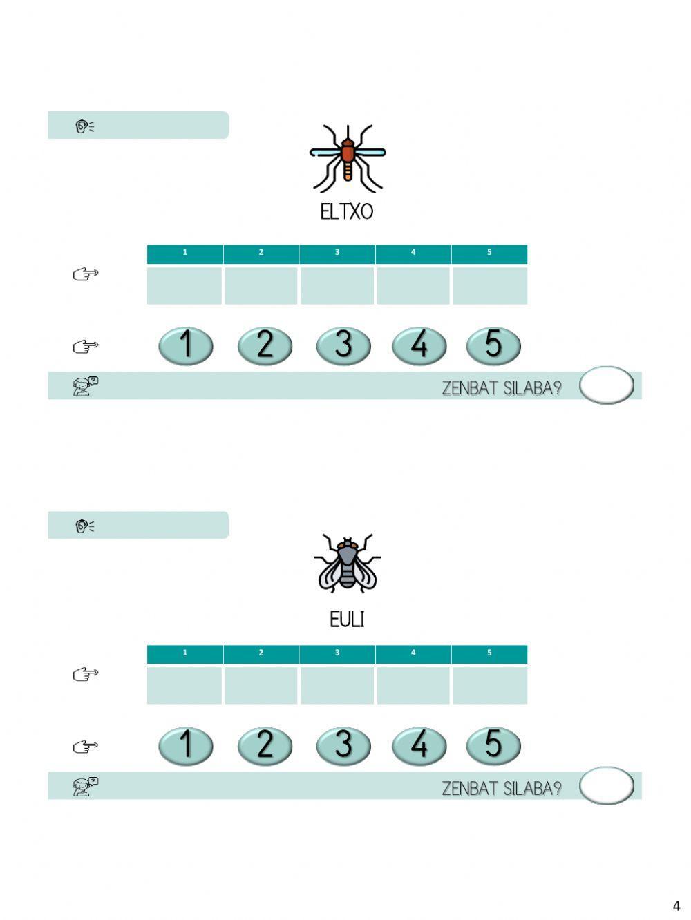 SILABAK ZENBATU (Zomorroen hiztegia, audio eta bideoarekin)