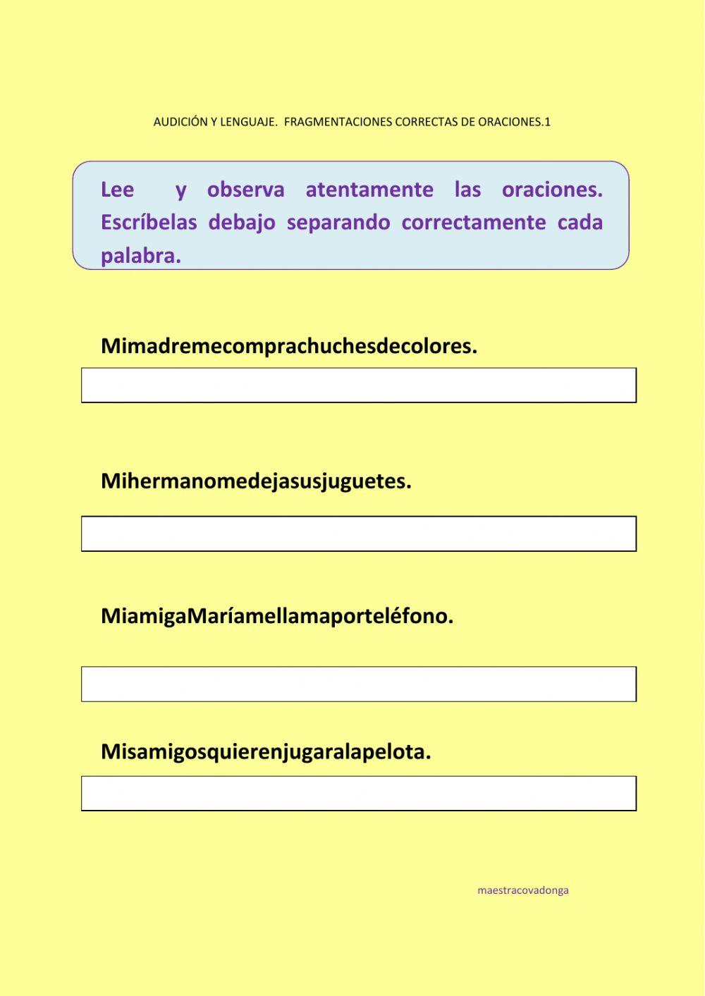 Fragmentación de oraciones.1.