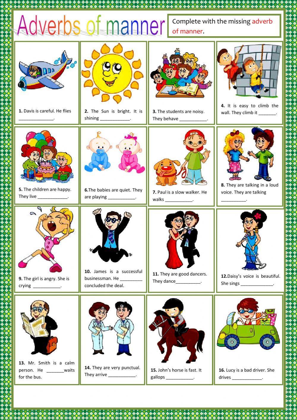 Adverns of manner Adverns of manner
