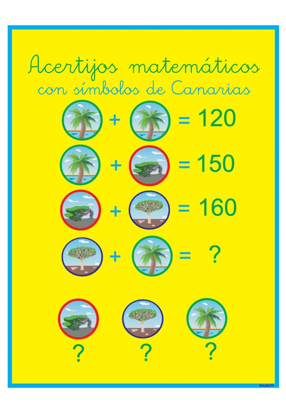 Acertijos matemáticos de Canarias