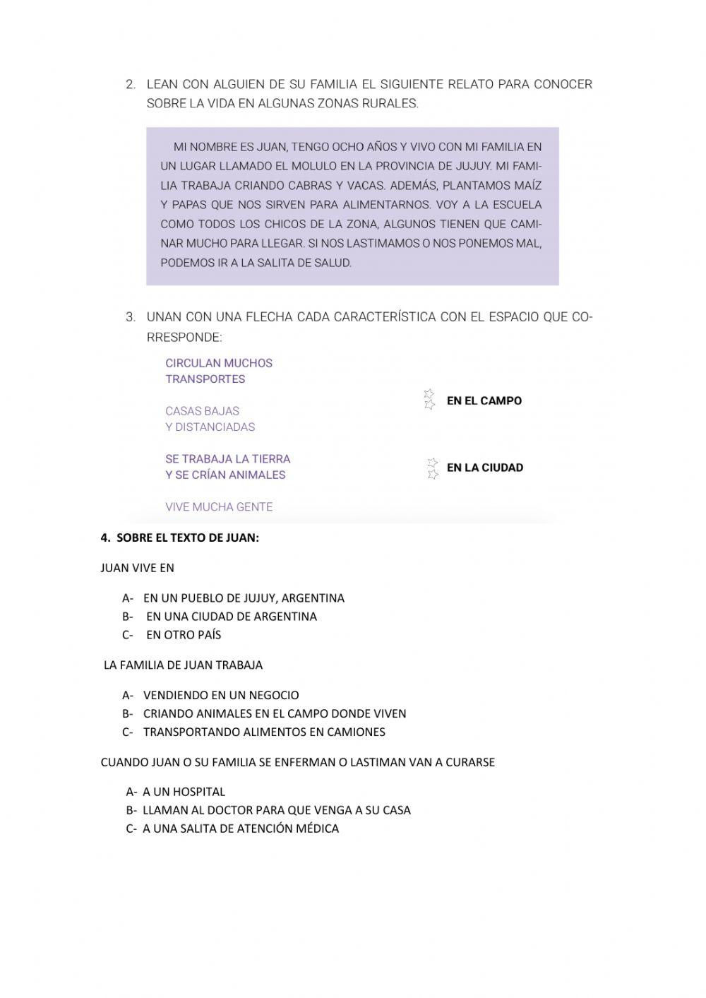 Espacios rurales y ciudad