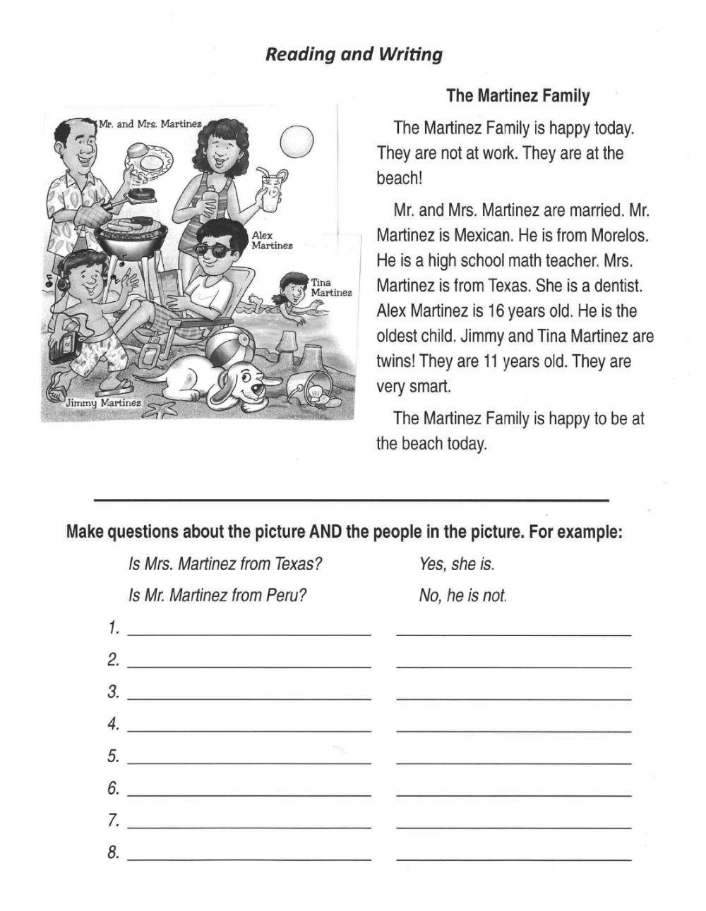 Martinez Family To Be Reading