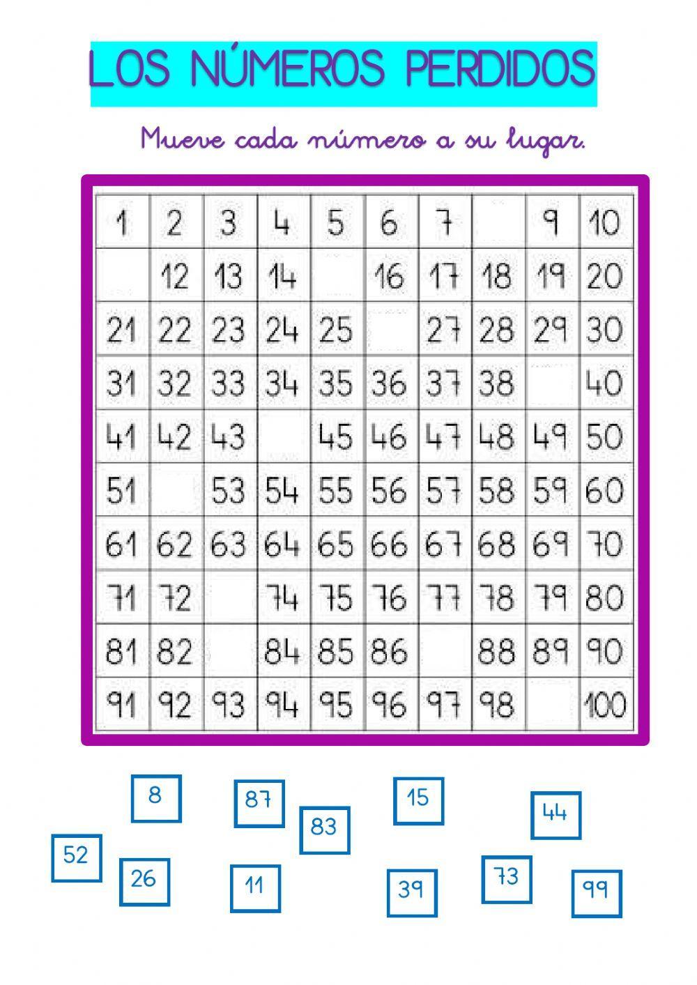 LOS NÚMEROS PERDIDOS