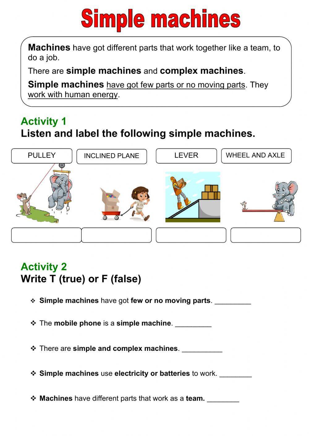 Simple machines Simple machines