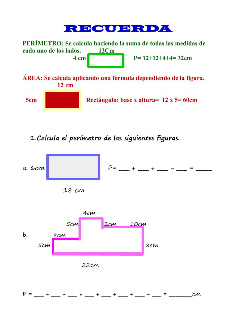 Perímetros y áreas