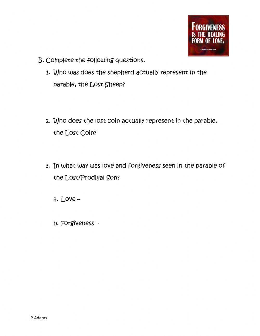 Love and Forgiveness