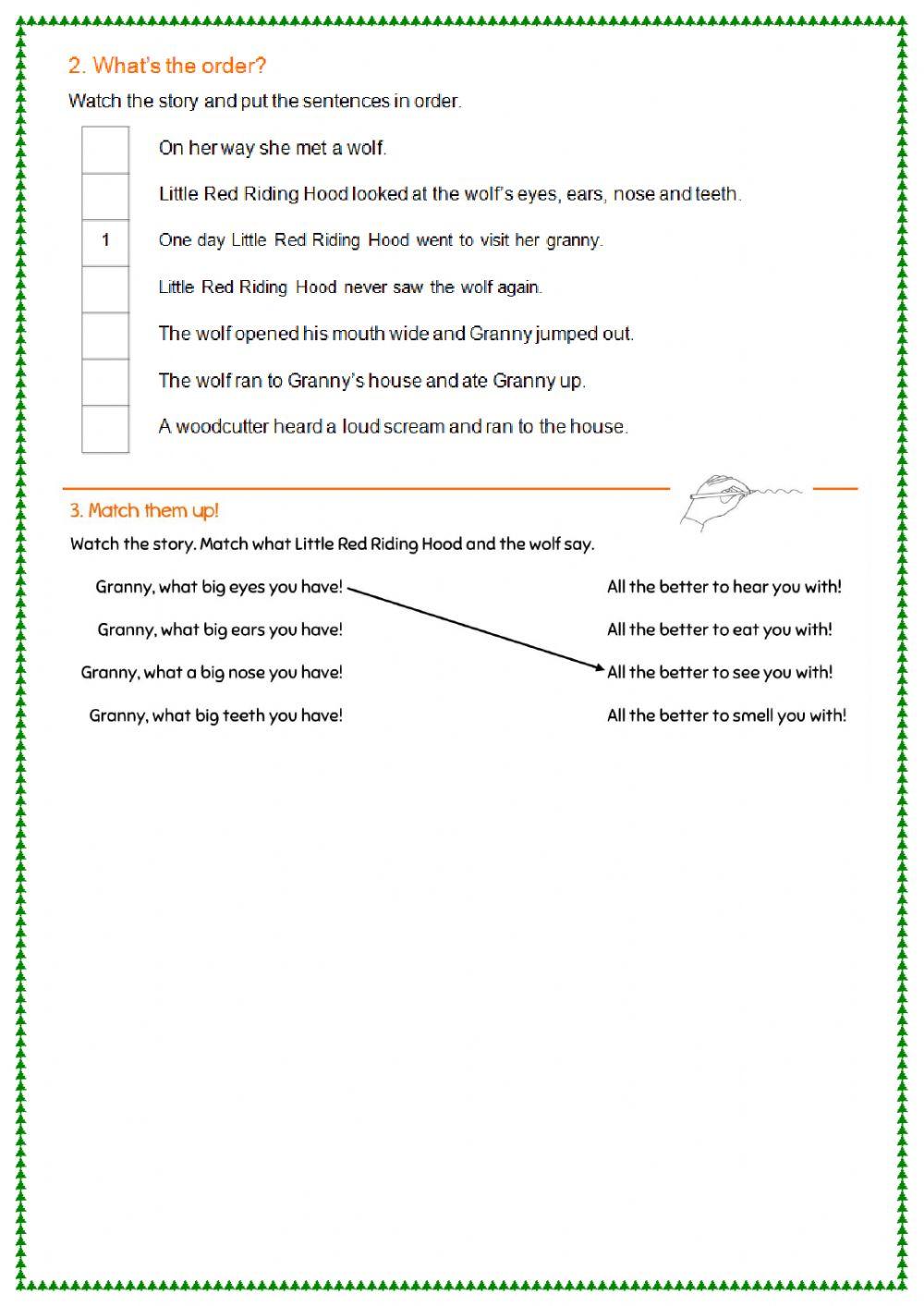 Little Red Riding Hood. Listening Comprehension