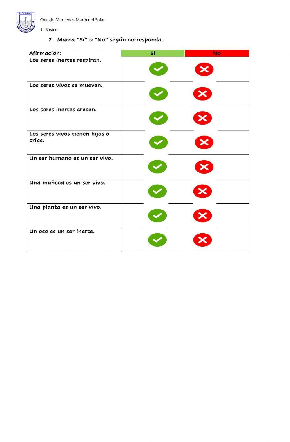 Seres Vivos e Inertes