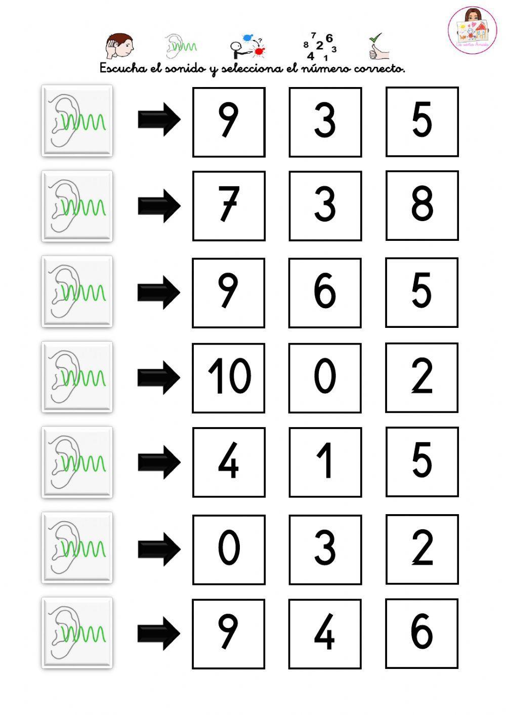 Elige el número correcto.