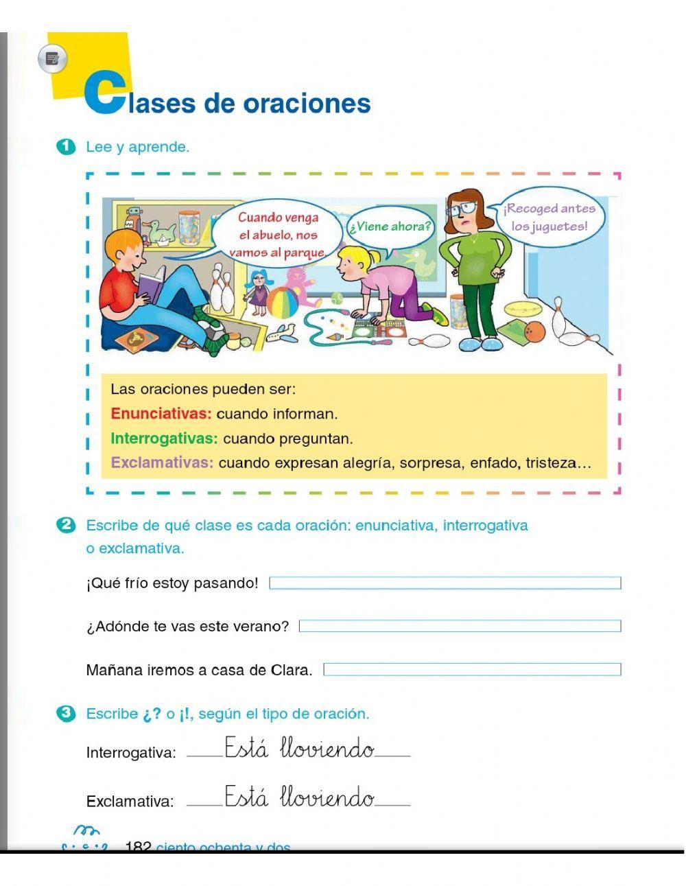 Lengua 18-29 mayo Clases de oraciones p5-6