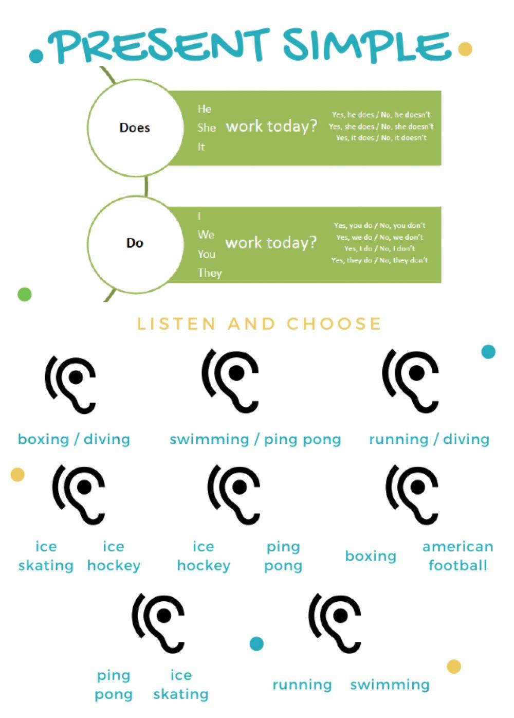 Present simple - Sports