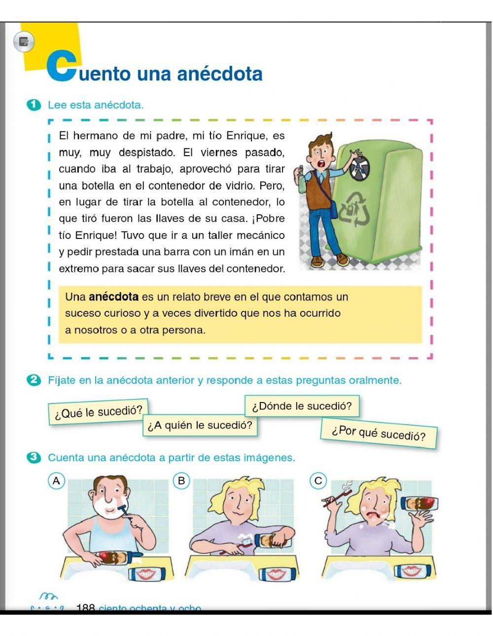 LENGUA 18-29 mayo Cuento una anecdota p11 LENGUA 18-29 mayo Cuento una anecdota p11