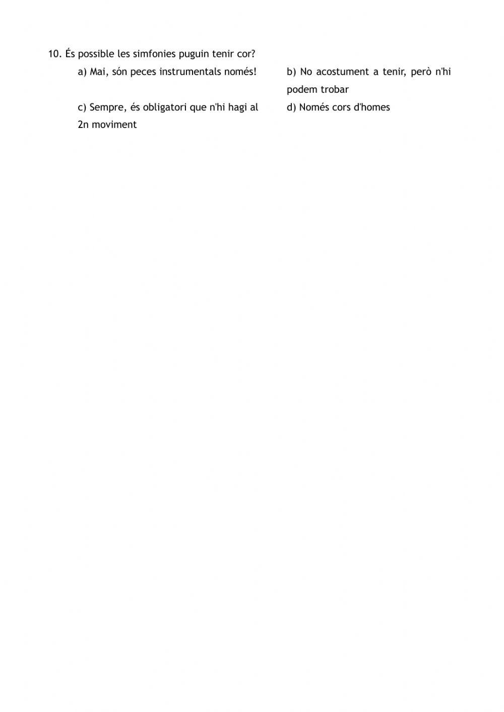 Qüestionari simfonia i concert