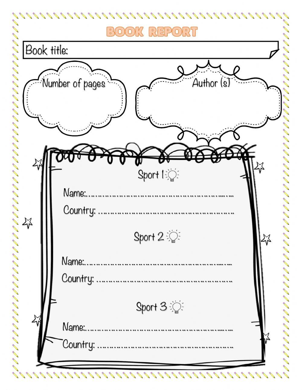 187925 | My book report | nidimarangulo | LiveWorksheets