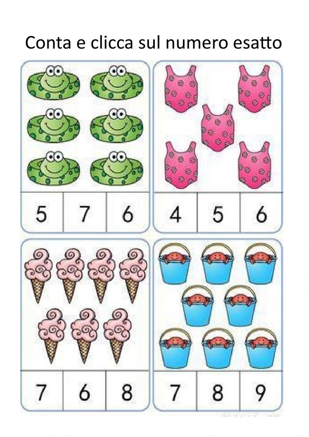 Conta e clicca sul numero esatto