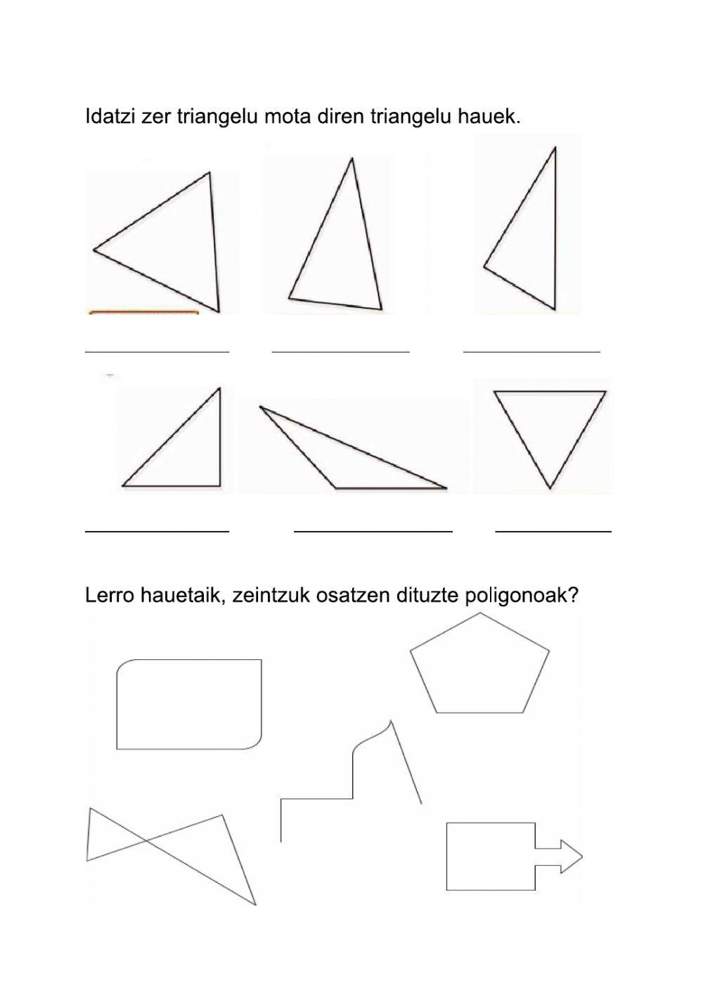 Triangeluak eta poligonoak