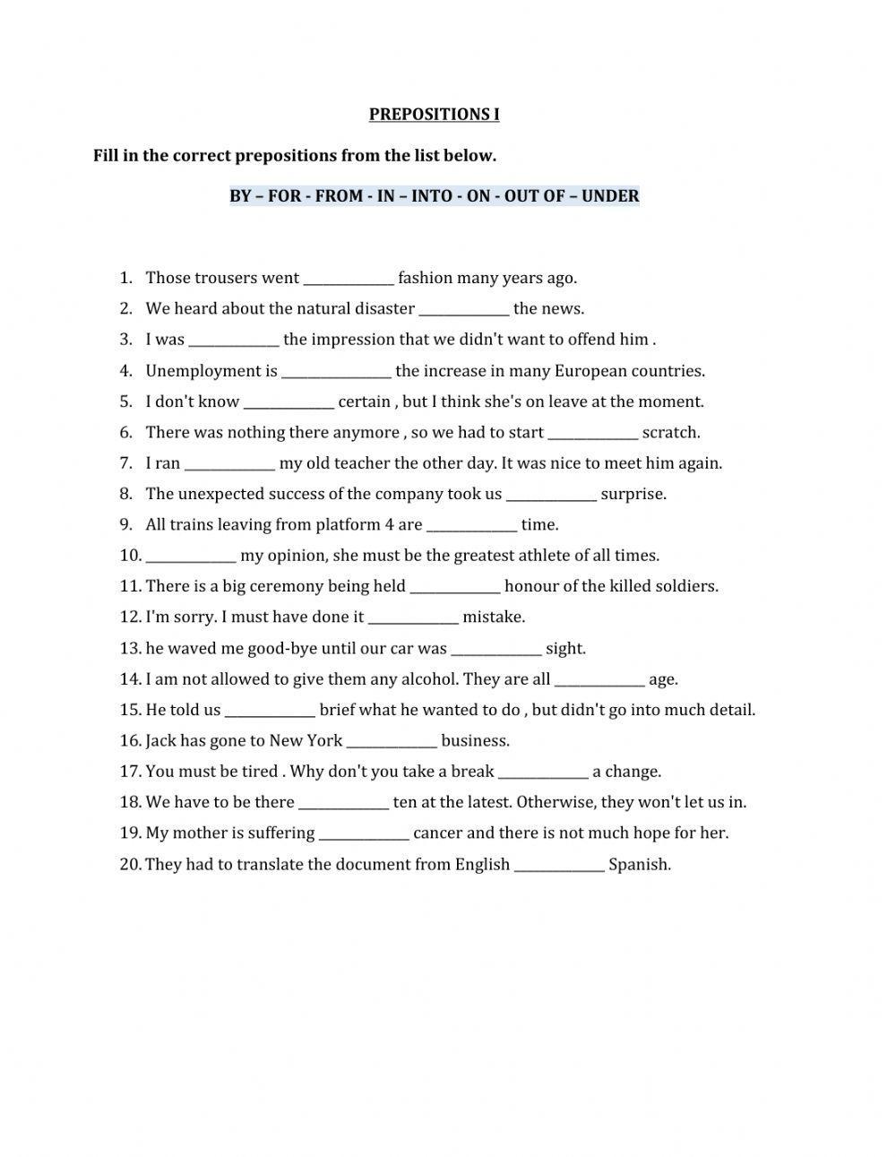 Prepositions 1
