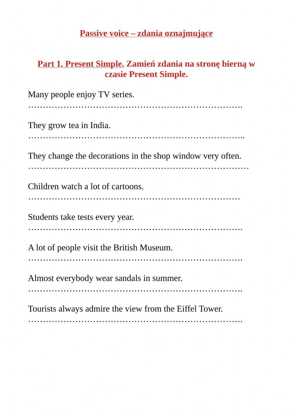 Passive voice affirmative