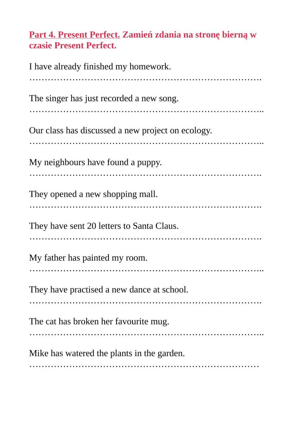 Passive voice affirmative