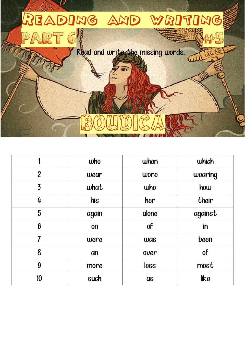 Reading and writing 6-05