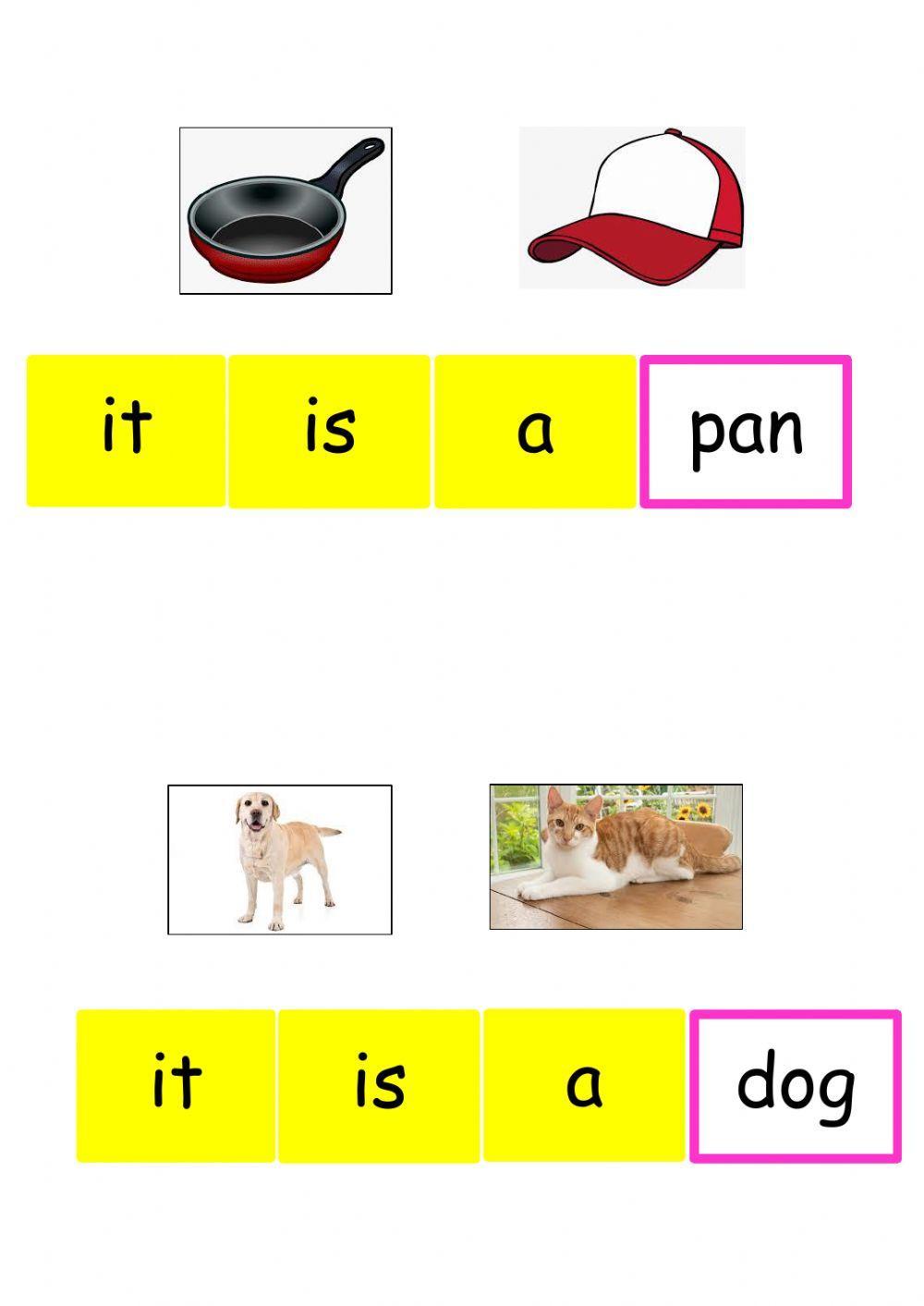 Read phrase and choose picture