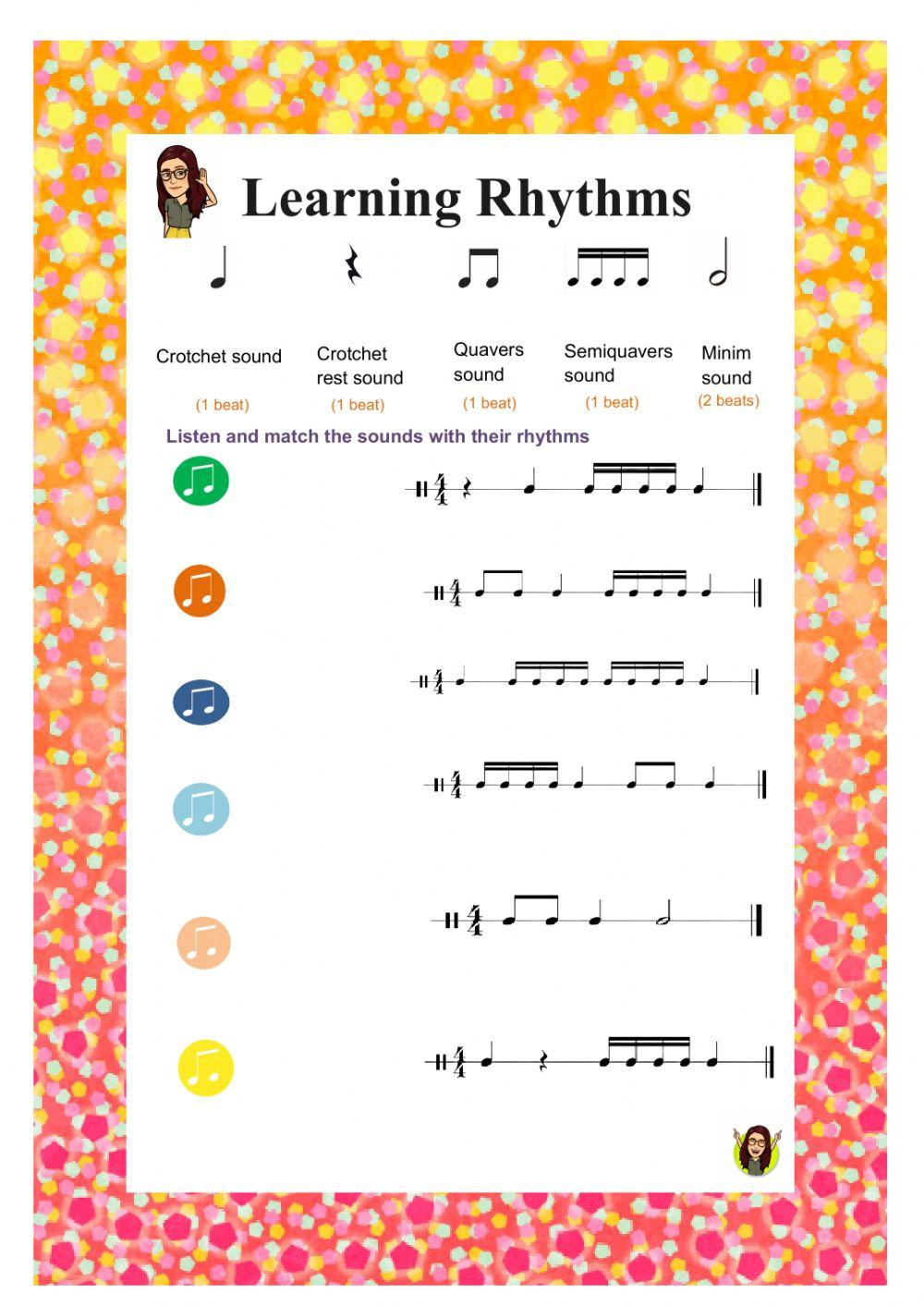 Learning Rhythms 3 interactive worksheet  Live Worksheets
