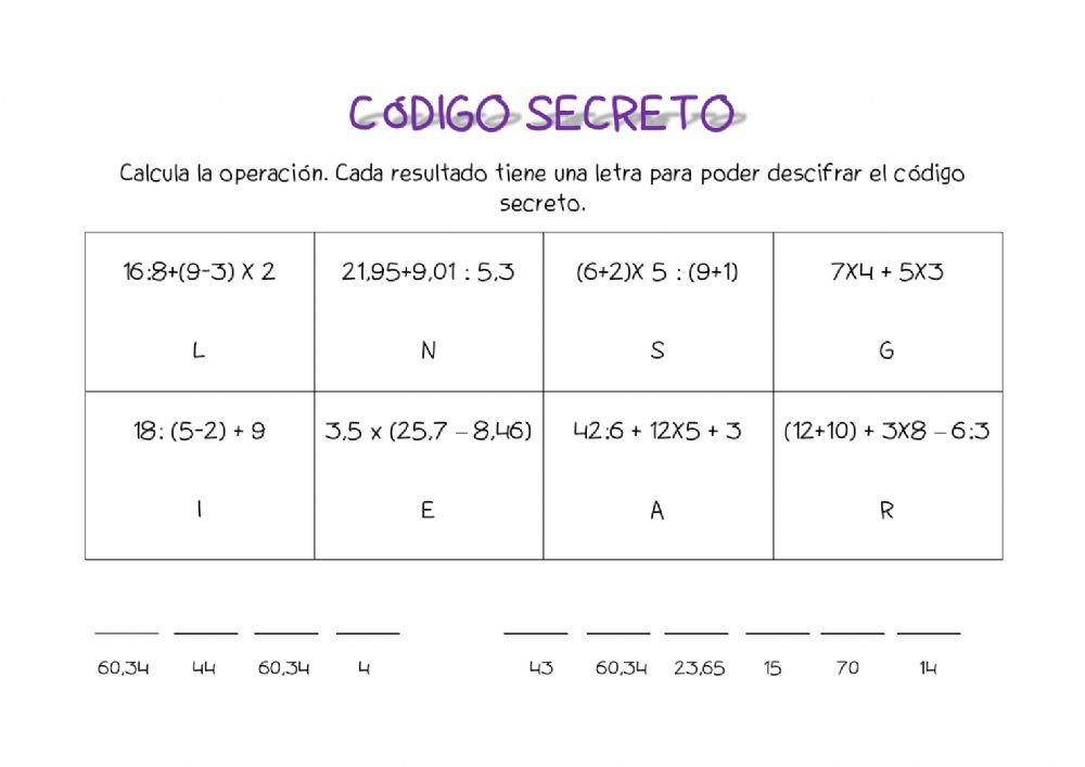 Operaciones combinadas