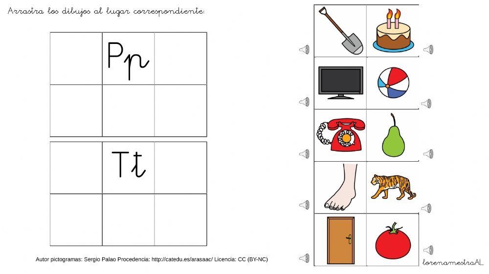 Conciencia fonológica P, T