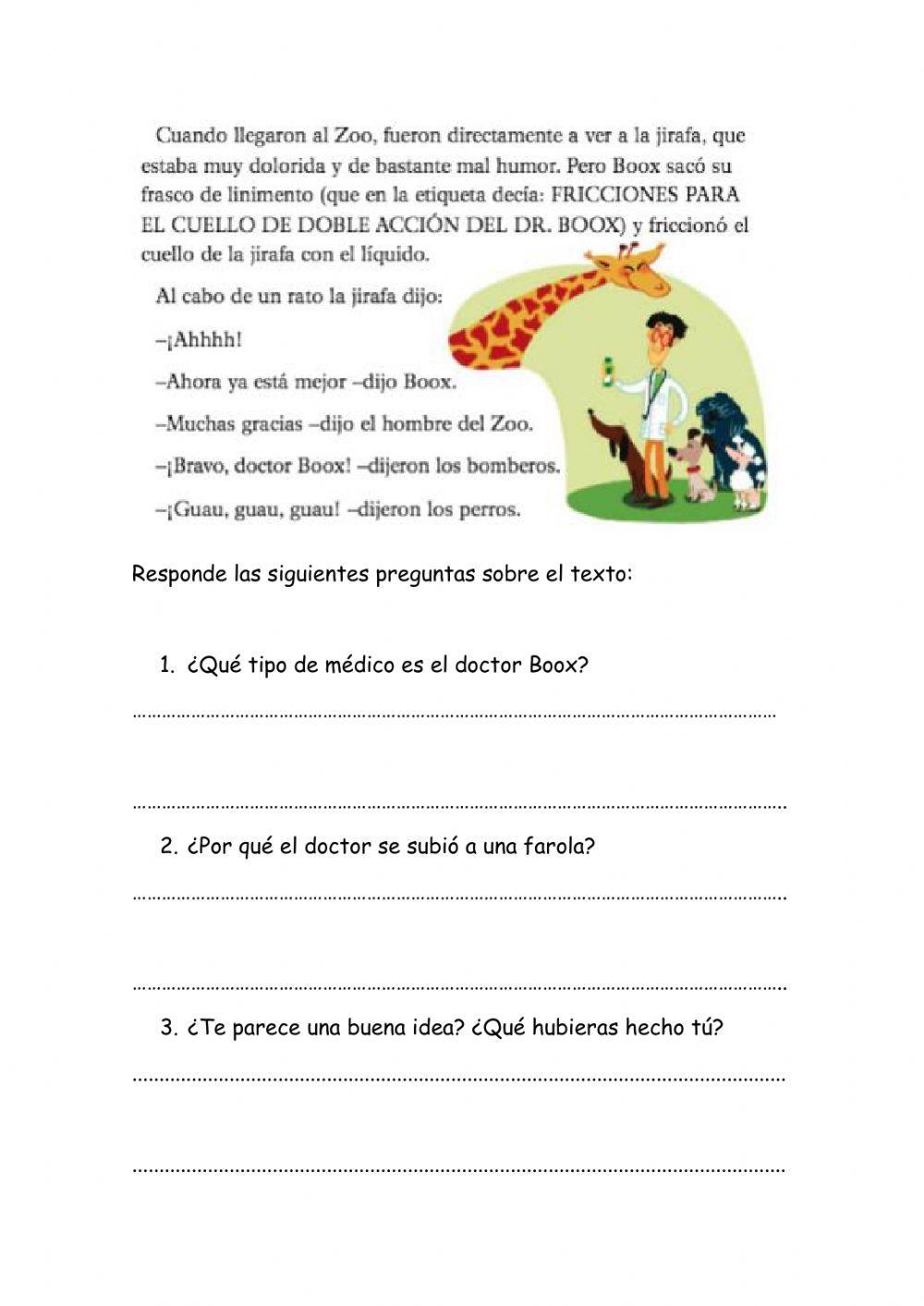 El doctor Boox y la jirafa dolorida