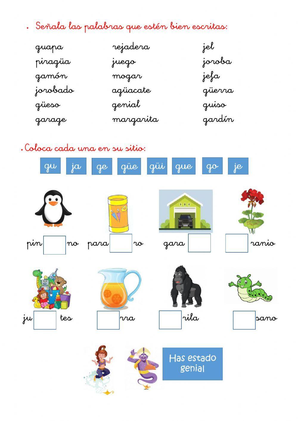 Ortografía g-j Ortografía g-j