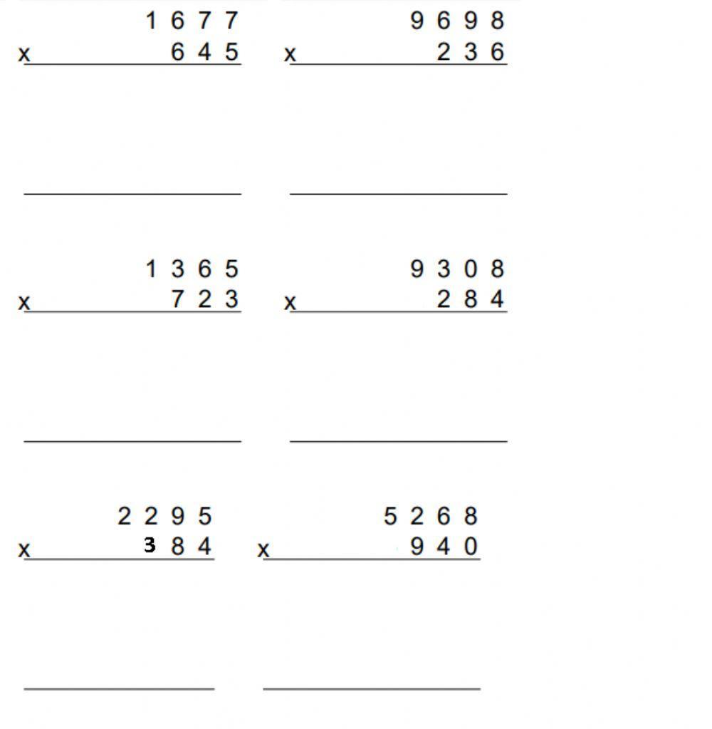 Multiplicaciones 3 cifras