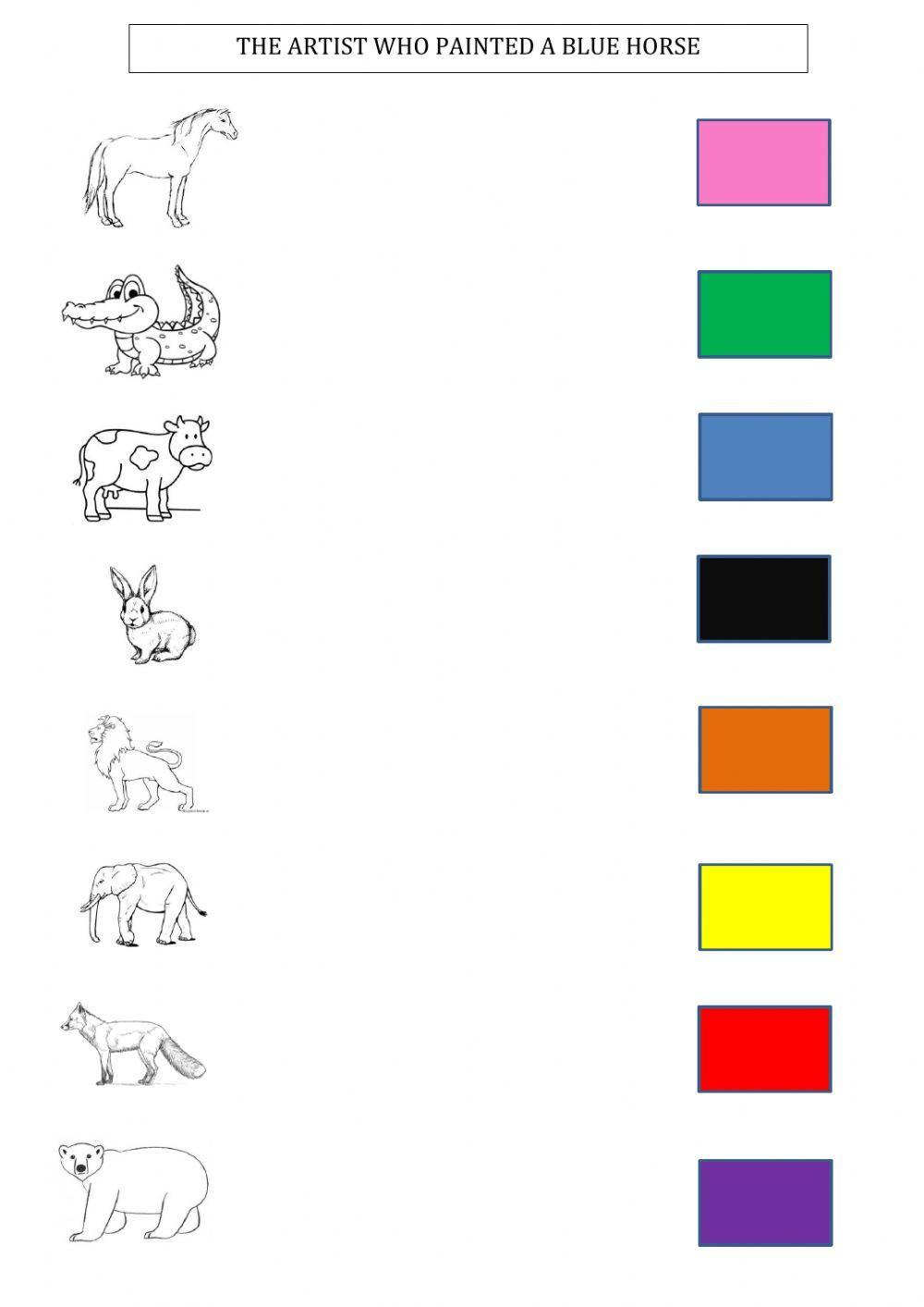 The artist who paint a blue horse